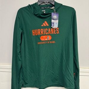 Adidas Green Miami Hurricanes Long Sleeve Shirt